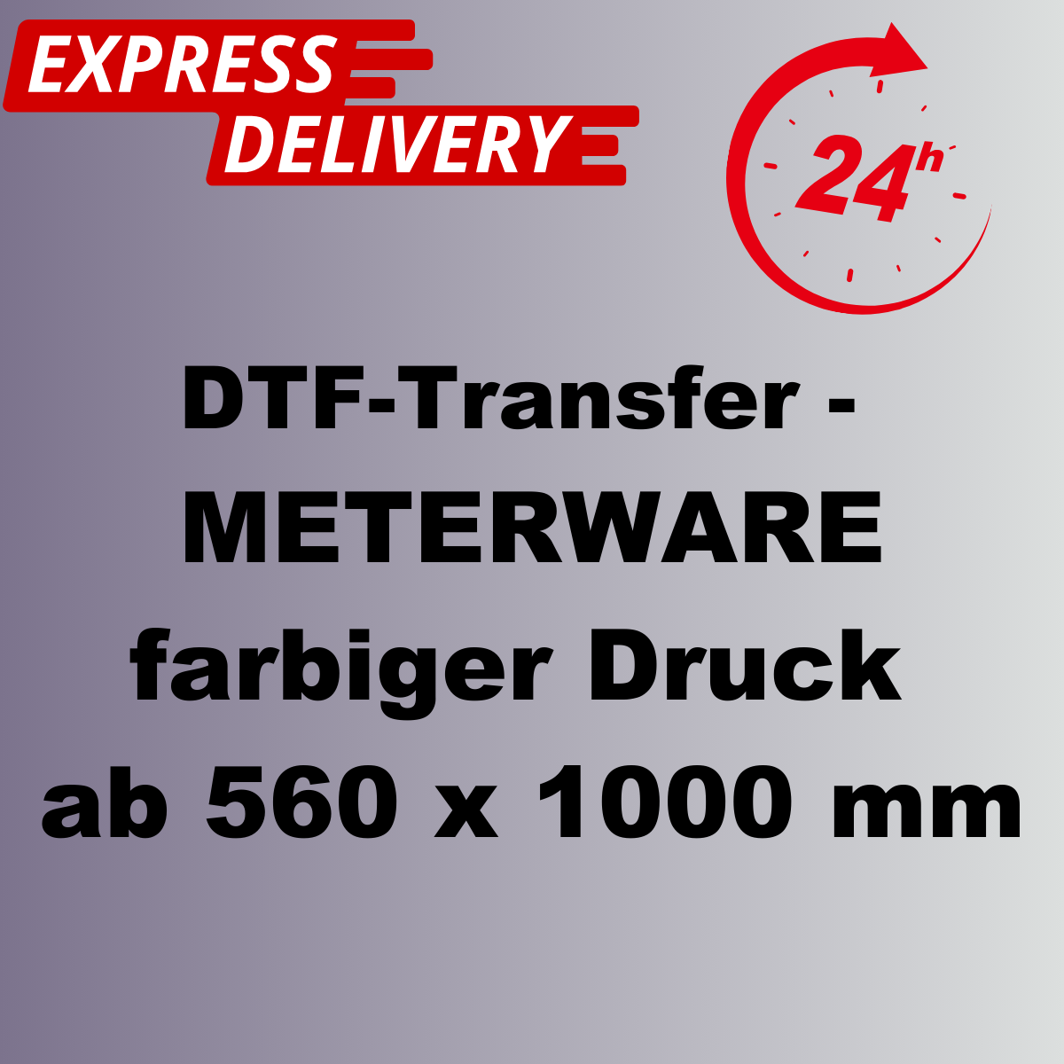 Express DTF-Transfer als Meterware Hotpeel (560 x 1000 mm)