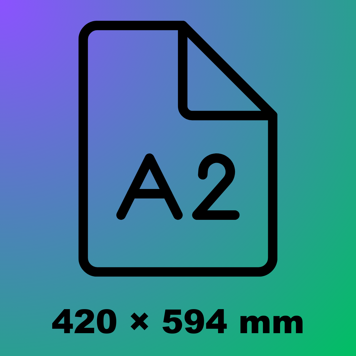 DIN A2 Farbe 594 mm x 420 mm
