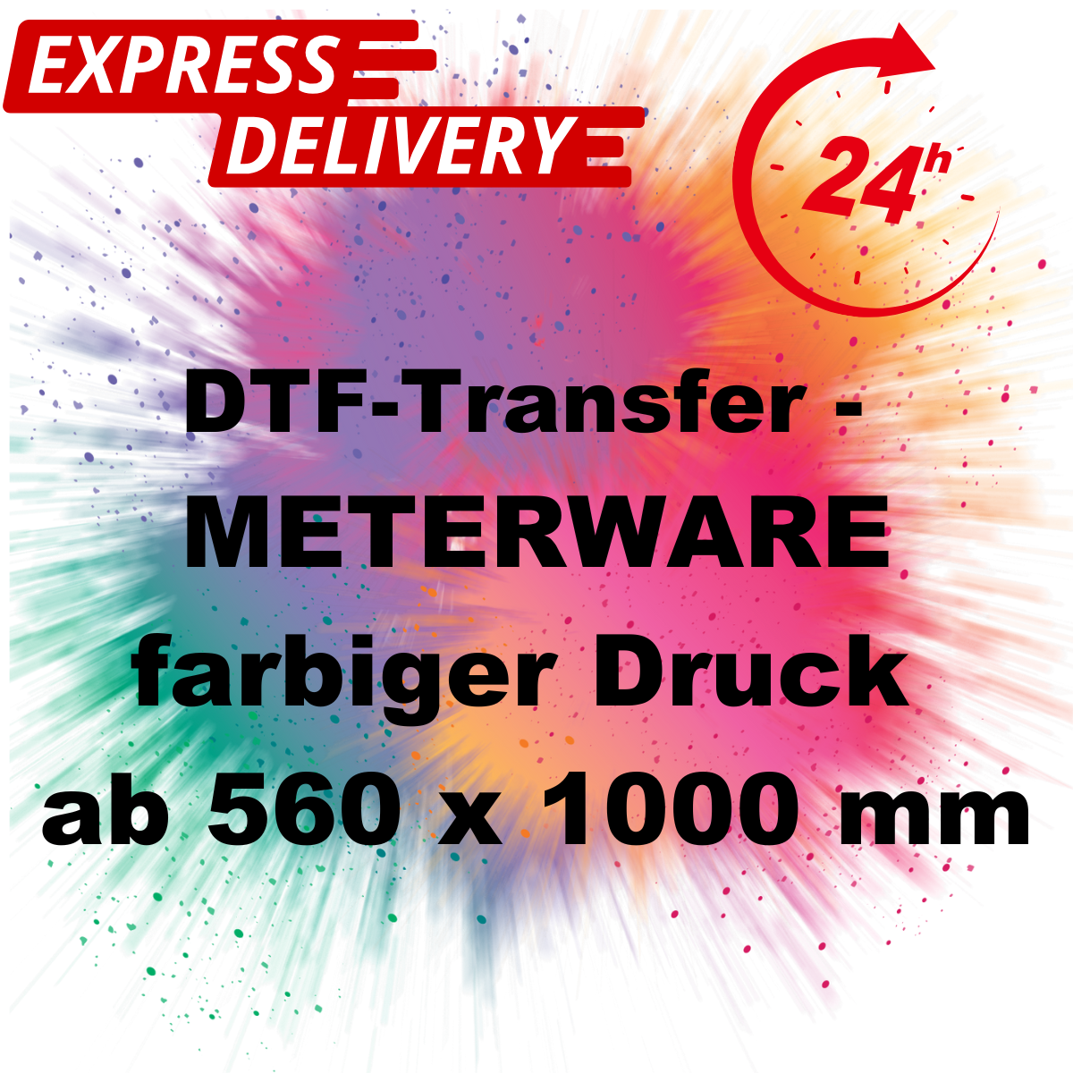 Express DTF-Transfer als Meterware Hotpeel (560 x 1000 mm)