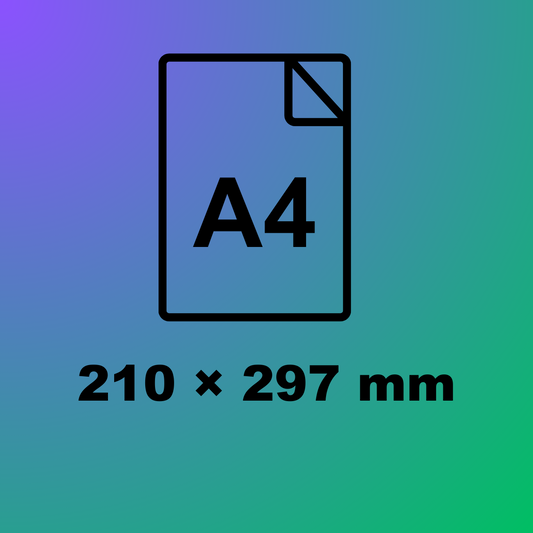 DIN A4 Farbe 210 mm x 297 mm