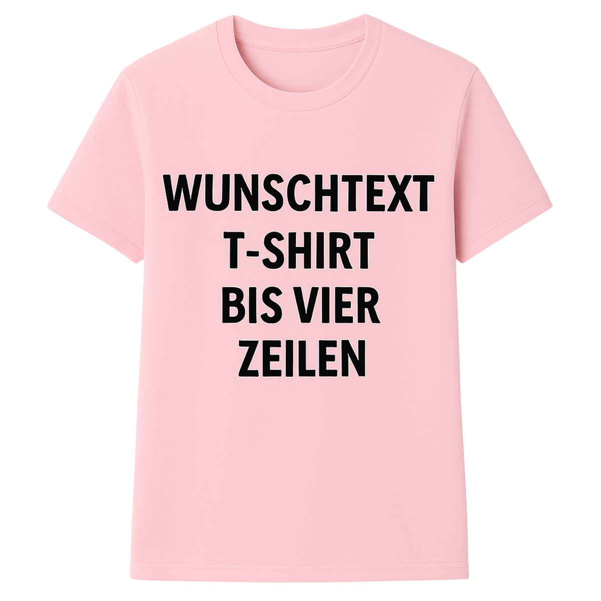 T-Shirt selbst gestalten mit Wunschtext – bis 4 Zeilen Frontprint – personalisiertes Shirt mit Name – Vorderdruck individuell bedrucken – Mannschaftsshirt, Vereinskleidung, Geschenkidee