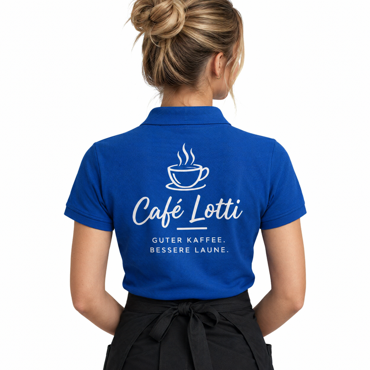 Poloshirt mit Logo & Wunschtext – Firmenpolo bedruckt auf Brust und Rücken