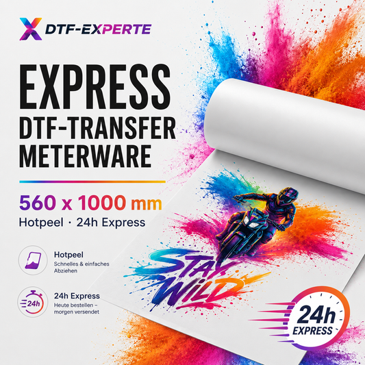 Express DTF-Transfer als Meterware Hotpeel (560 x 1000 mm)