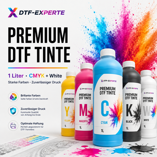 Premium DTF Tinte 1 Liter CMYK Farben