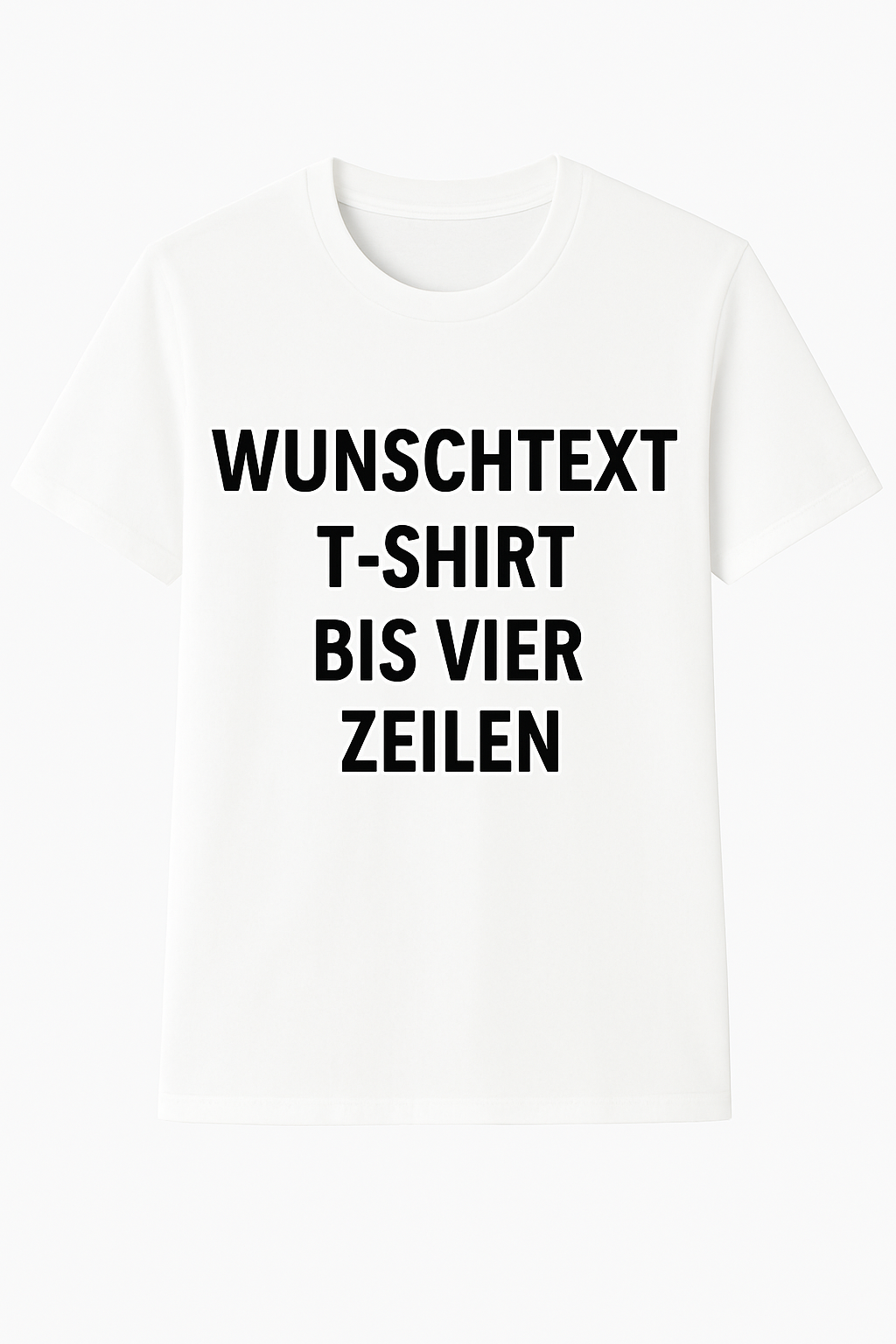 T-Shirt selbst gestalten mit Wunschtext – bis 4 Zeilen Frontprint – personalisiertes Shirt mit Name – Vorderdruck individuell bedrucken – Mannschaftsshirt, Vereinskleidung, Geschenkidee