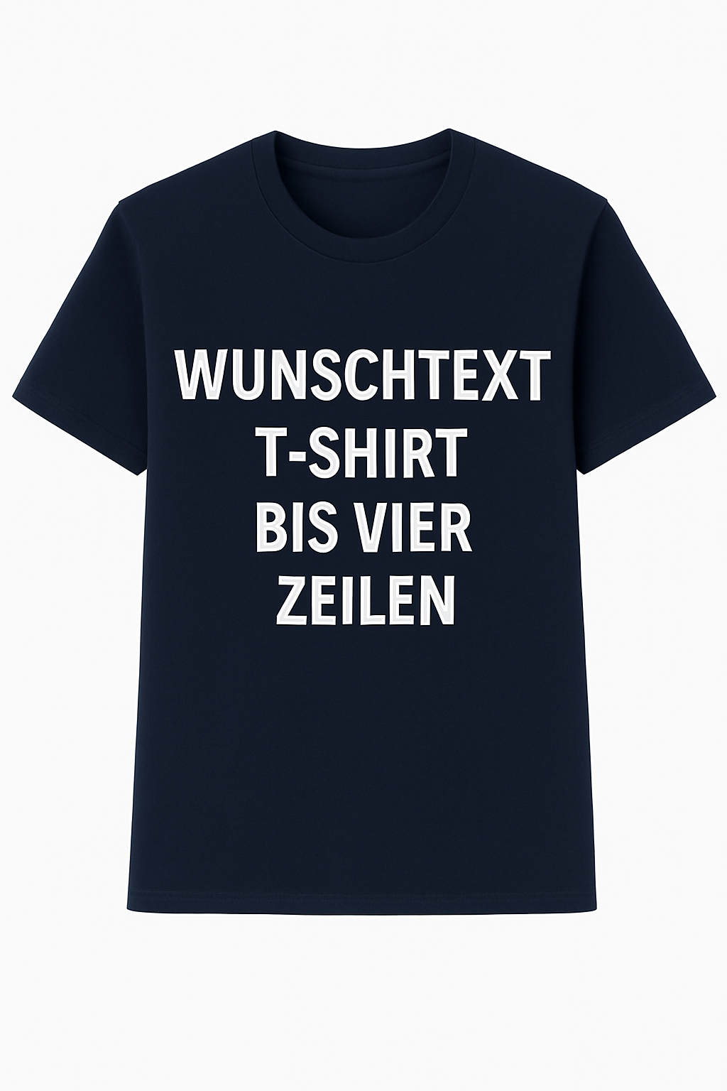 T-Shirt selbst gestalten mit Wunschtext – bis 4 Zeilen Frontprint – personalisiertes Shirt mit Name – Vorderdruck individuell bedrucken – Mannschaftsshirt, Vereinskleidung, Geschenkidee