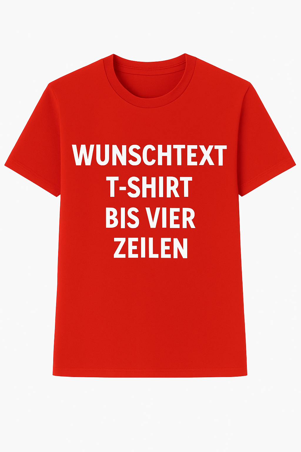 T-Shirt selbst gestalten mit Wunschtext – bis 4 Zeilen Frontprint – personalisiertes Shirt mit Name – Vorderdruck individuell bedrucken – Mannschaftsshirt, Vereinskleidung, Geschenkidee
